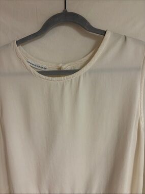 bryn Walker Cream Round-Neck Women's Top XL